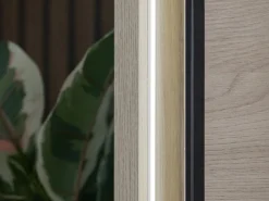 Altri Guardaroba > Dmora Guardaroba Grande Marrone Rovere Nero Fume Appendiabiti 10 Ripiani 270x210h cm, 6 Ante - Roviano Nero Fume, Marrone Rovere
