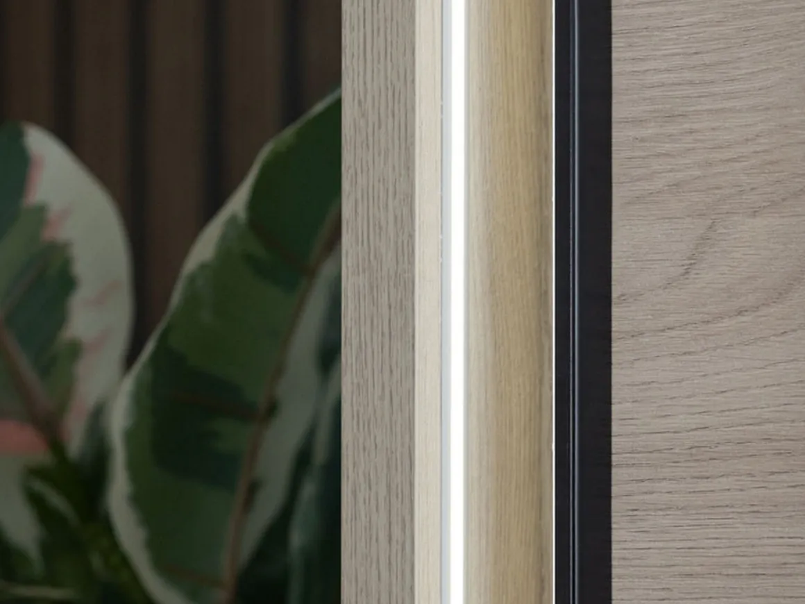 Altri Guardaroba > Dmora Guardaroba Grande Marrone Rovere Nero Fume Appendiabiti 10 Ripiani 270x210h cm, 6 Ante - Roviano Nero Fume, Marrone Rovere