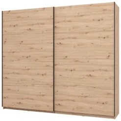 Guardaroba Grande Marrone Rovere Nodi 2 Ripiani Appendiabiti 245x217.5h cm, 2 Ante - Salemi