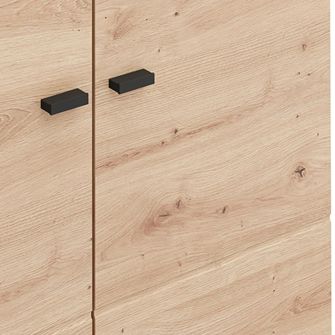 Altri Guardaroba > Dmora Guardaroba Grande Marrone Rovere Nodi Nero 4 Ripiani 3 Cassetti 183x211h cm, Appendiabiti - Rifreddoo Nero, Marrone Rovere Nodi
