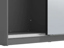 Altri Guardaroba > Dmora Guardaroba Grande 8 Ripiani Appendiabiti 217x210h cm, 2 Ante - Piateda Nero Antracite