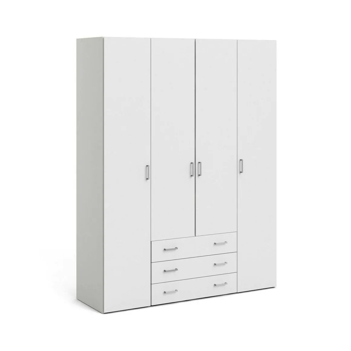 Altri Guardaroba > Dmora Guardaroba grande salvaspazio bianco e rovere 84x205h cm - Anzino Marrone, Bianco Rovere