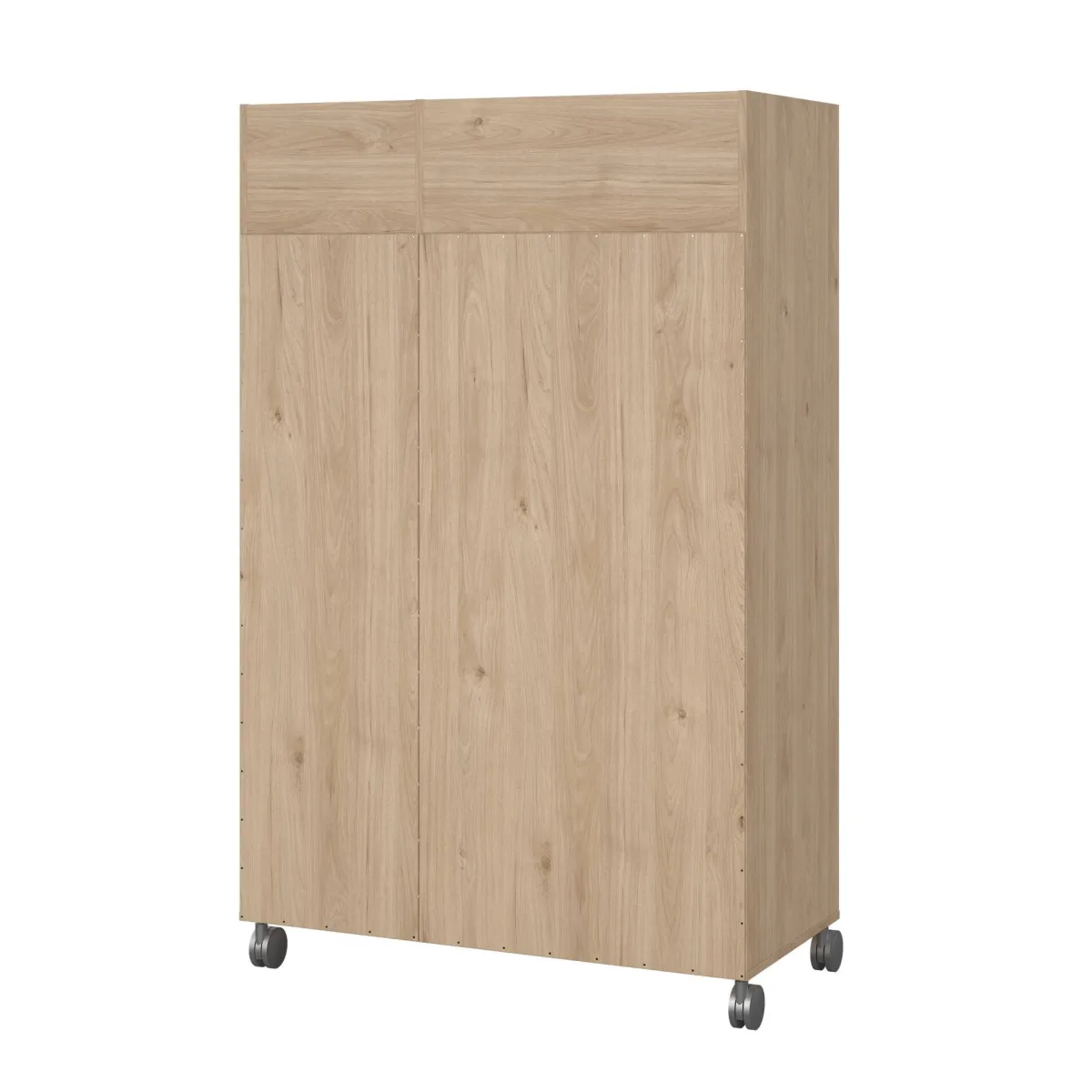 Altri Guardaroba > Dmora Guardaroba grande salvaspazio rovere e beige 99x160h cm - Alfangon Beige, Marrone Rovere