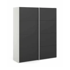Guardaroba 2 Ante > Dmora Guardaroba in legno bianco e nero 182x220h cm - Paeng Nero, Bianco