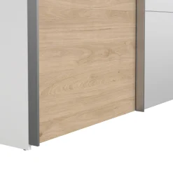 Guardaroba in legno bianco e rovere 150x200h cm - Seraphine
