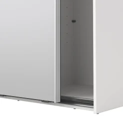 Guardaroba 2 Ante > Dmora Guardaroba in legno bianco e trasparente 118x200h cm - Teheran Trasparente, Bianco