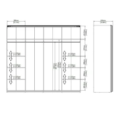 Guardaroba 2 Ante > Dmora Guardaroba in legno 77x200h cm - Apollina Bianco Lucido