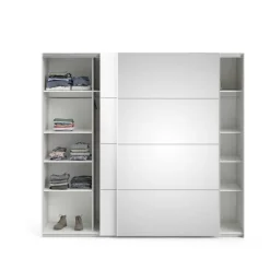Guardaroba 2 Ante > Dmora Guardaroba in legno 77x200h cm - Apollina Bianco Lucido