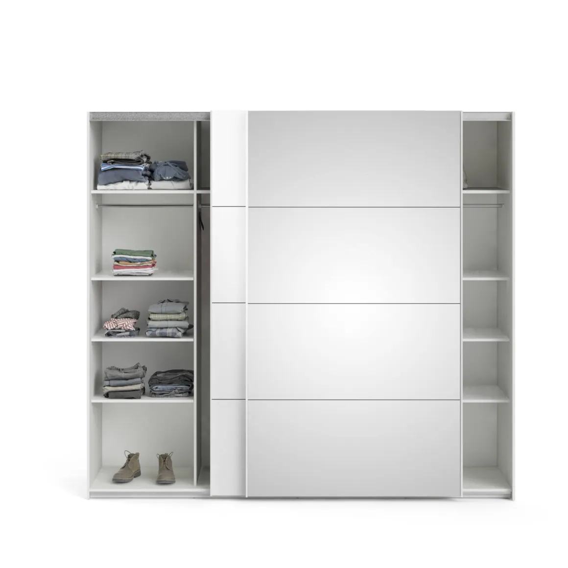 Guardaroba 2 Ante > Dmora Guardaroba in legno 77x200h cm - Apollina Bianco Lucido