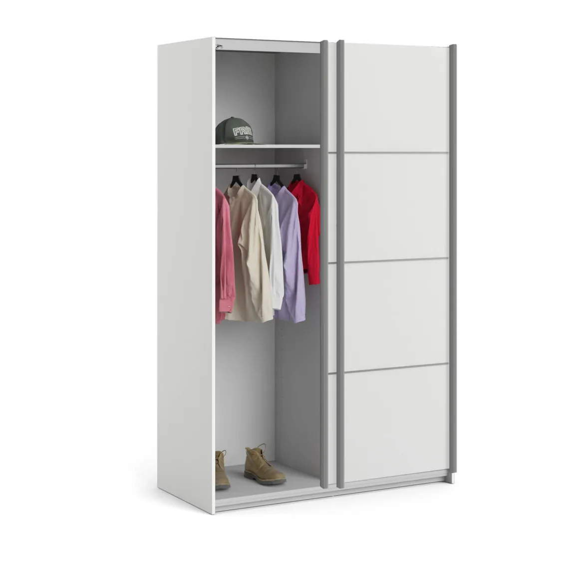 Guardaroba in legno bianco 122x201h cm - NancyWake