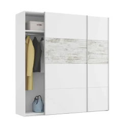 Altri Guardaroba > Dmora Guardaroba in legno 207x183h cm - Gaja Bianco