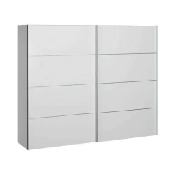 Guardaroba in legno bianco 242x201h cm - Acerno