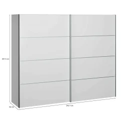 Guardaroba 2 Ante > Dmora Guardaroba in legno 74x214h cm - Buriasco Bianco