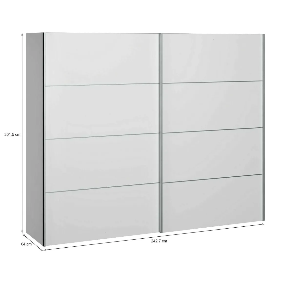 Guardaroba 2 Ante > Dmora Guardaroba in legno 74x214h cm - Buriasco Bianco