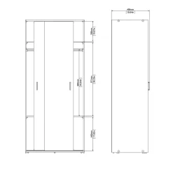 Guardaroba 2 Ante|Camera Da Letto > Dmora Guardaroba in legno 90x195h cm - Alaysia Bianco