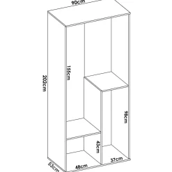 Guardaroba 2 Ante > Dmora Guardaroba in legno 96x200h cm - Albiolo Bianco