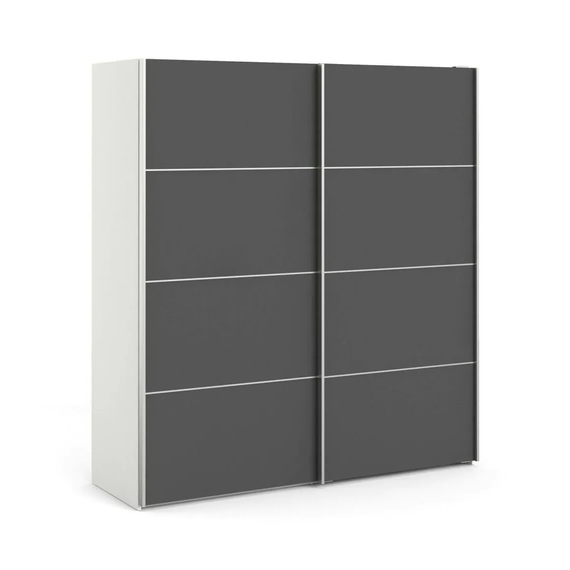 Guardaroba in legno grigio e bianco 182x201h cm - Accadia