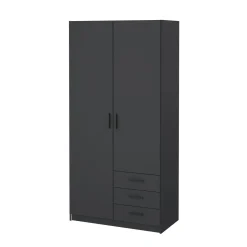 Guardaroba 2 Ante > Dmora Guardaroba in legno 98x200h cm - Sultani Grigio