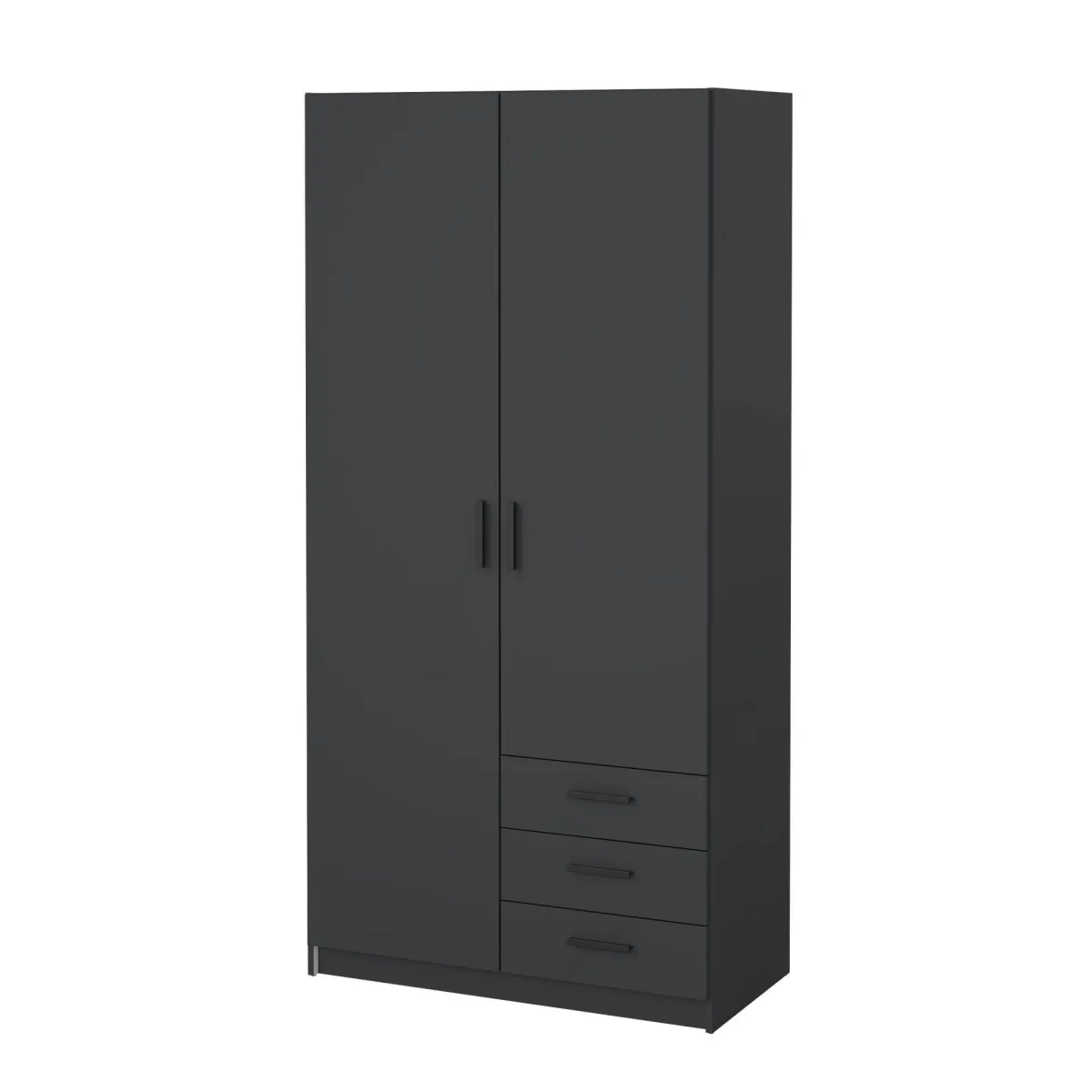 Guardaroba 2 Ante > Dmora Guardaroba in legno 98x200h cm - Sultani Grigio