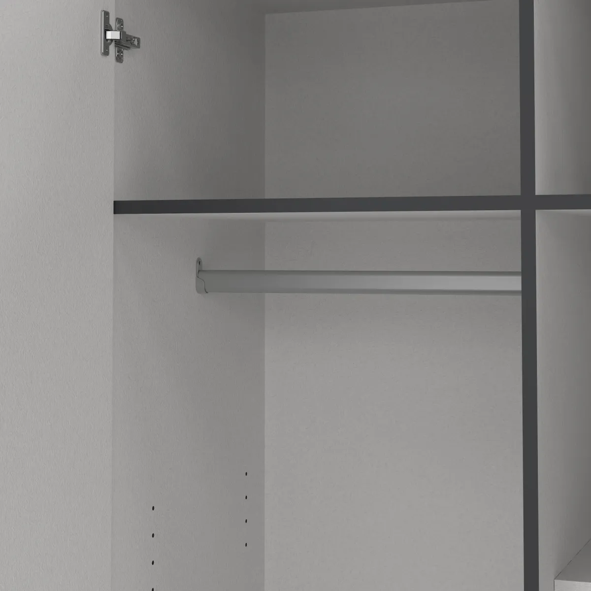 Guardaroba 2 Ante > Dmora Guardaroba in legno 98x200h cm - Sultani Grigio