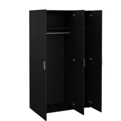 Guardaroba in legno nero 118x200h cm - Albacore