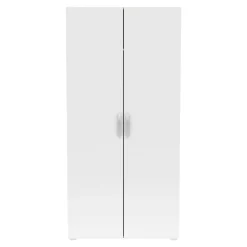 Guardaroba 2 Ante > Dmora Guardaroba in legno rovere e bianco opaco 79x165h cm - Barge Bianco Opaco, Marrone Rovere