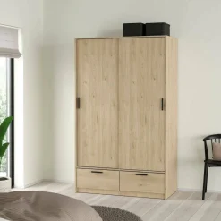 Guardaroba 3 Ante > Dmora Guardaroba in legno rovere 147x200h cm - Simeon Marrone Rovere