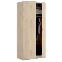 Guardaroba 2 Ante|Camera Da Letto > Dmora Guardaroba in legno rovere 90x184h cm - Aser Marrone Rovere