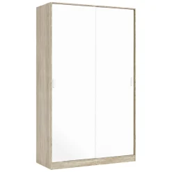 Guardaroba moderno rovere e bianco 120x200h cm - Adrenalin