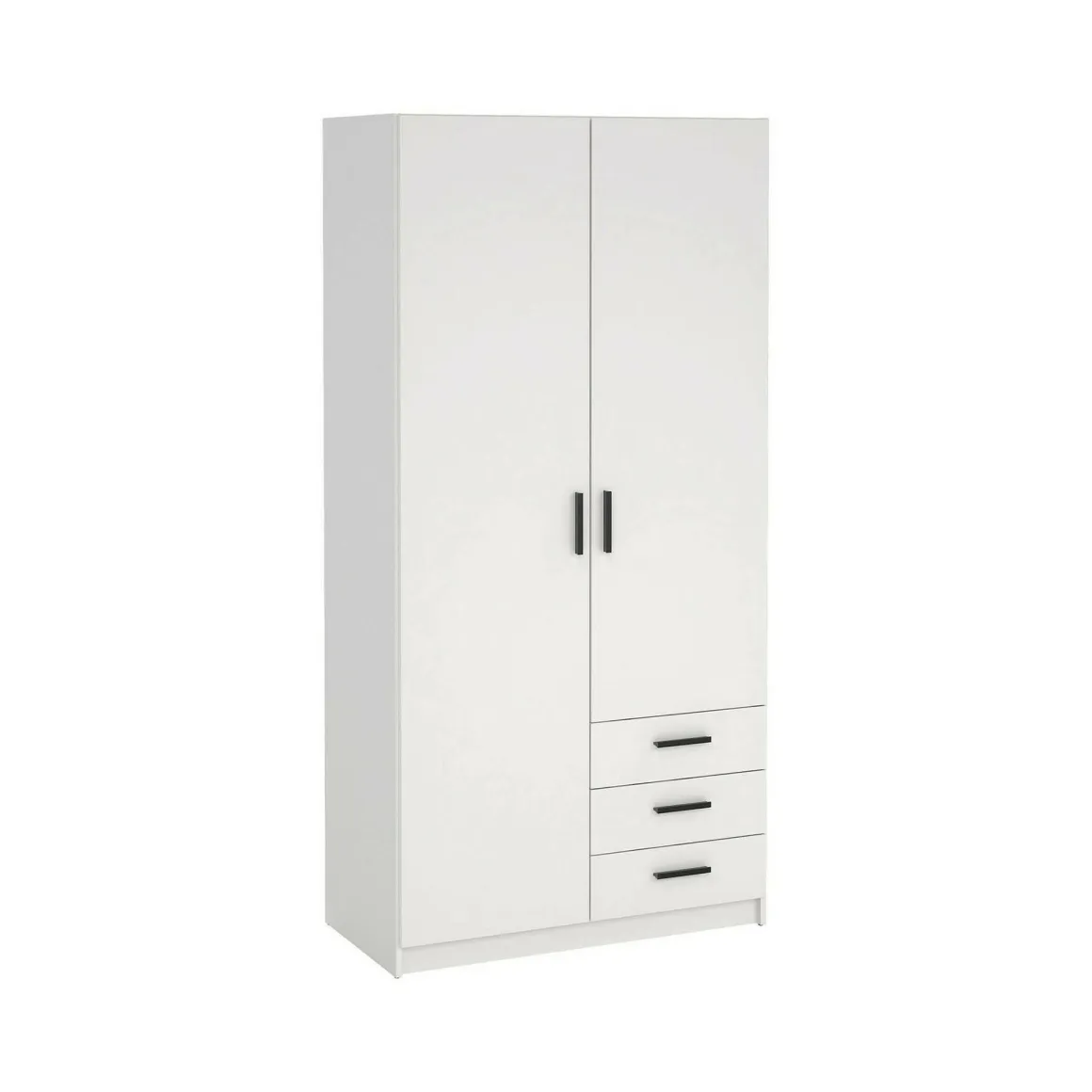 Camera Da Letto > Dmora Guardaroba salvaspazio bianco e cemento 150x200h cm - Opi Grigio, Bianco Cemento