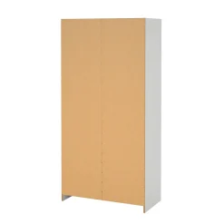 Camera Da Letto > Dmora Guardaroba salvaspazio bianco e cemento 150x200h cm - Opi Grigio, Bianco Cemento