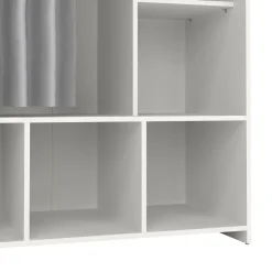 Guardaroba 2 Ante > Dmora Guardaroba salvaspazio bianco e grigio 150x200h cm - Maurice Grigio, Bianco