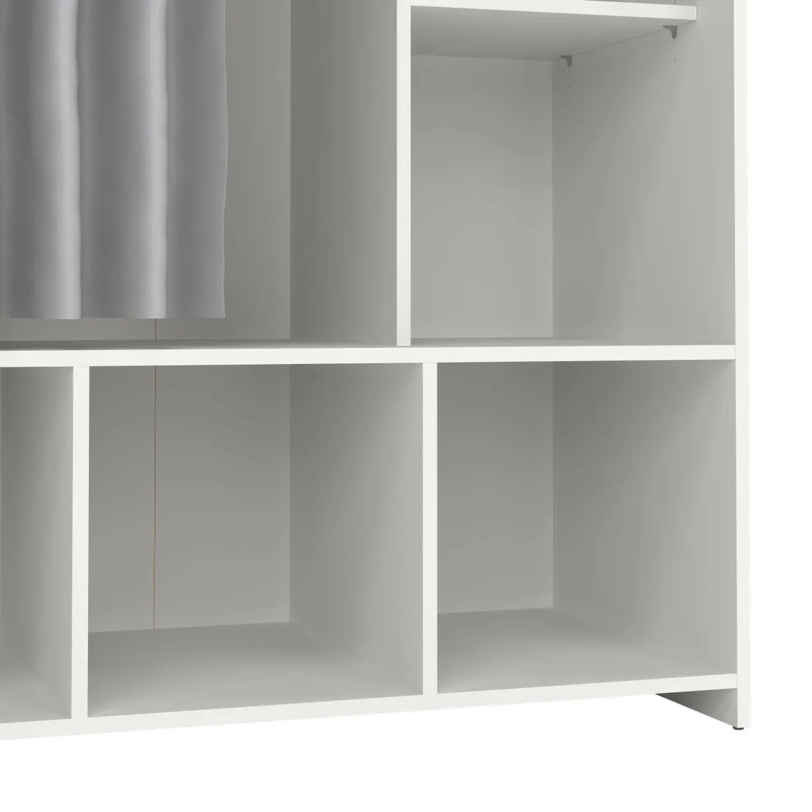 Guardaroba 2 Ante > Dmora Guardaroba salvaspazio bianco e grigio 150x200h cm - Maurice Grigio, Bianco