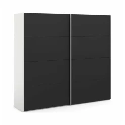Guardaroba salvaspazio bianco e nero 242x220h cm - Kauri