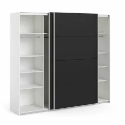 Guardaroba salvaspazio bianco e nero 242x220h cm - Kauri