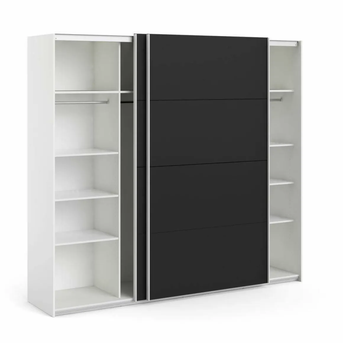 Guardaroba salvaspazio bianco e nero 242x220h cm - Kauri