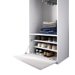 Guardaroba salvaspazio bianco e rovere 60x205h cm - Islamabad