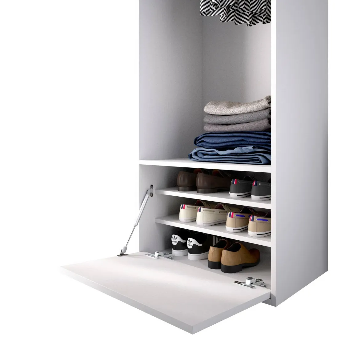Guardaroba salvaspazio bianco e rovere 60x205h cm - Islamabad