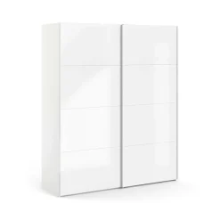 Guardaroba salvaspazio bianco lucido 182x220h cm - Portlouis
