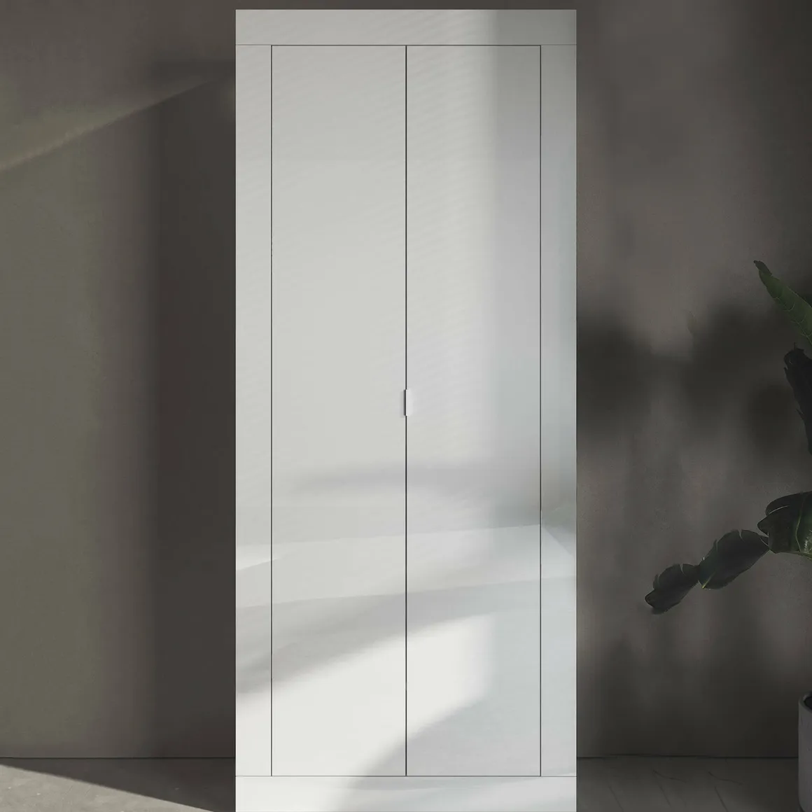 Guardaroba salvaspazio bianco lucido 78x185h cm - Contea
