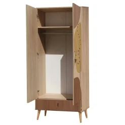 Guardaroba 2 Ante|Camera Da Letto > Dmora Guardaroba salvaspazio 80x190h cm - Atomic Multicolore