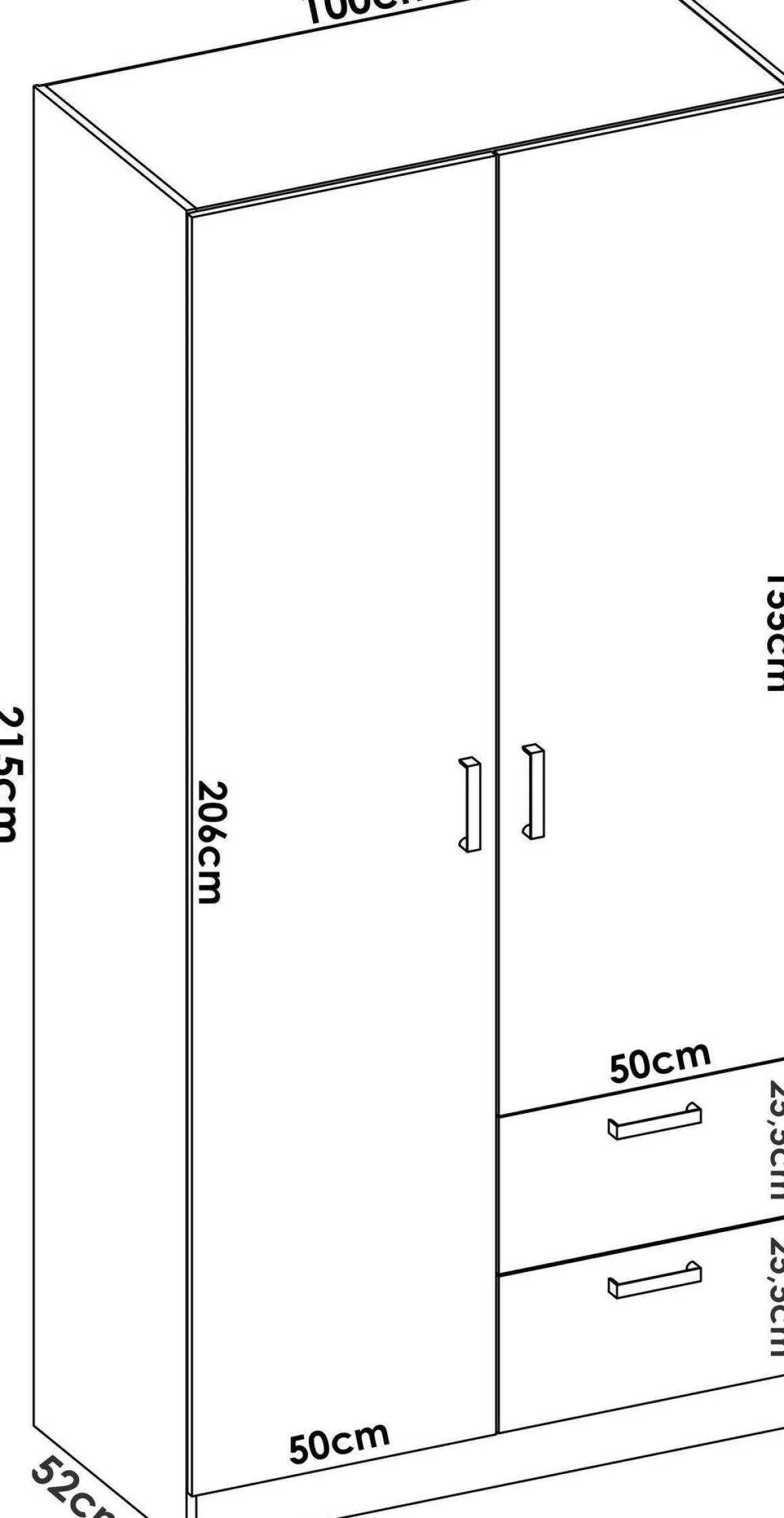 Guardaroba salvaspazio rovere 100x215h cm - Amp