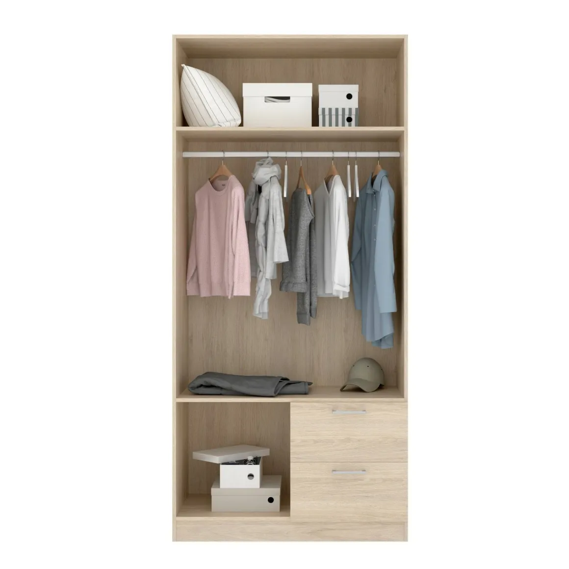 Guardaroba salvaspazio rovere 100x215h cm - Amp