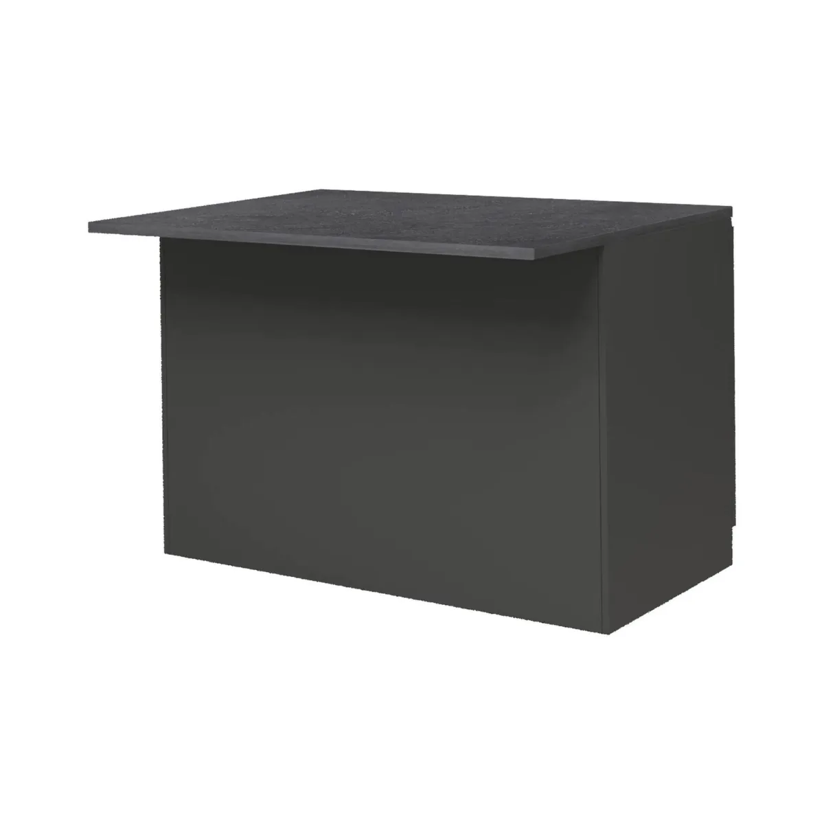 Cucina|Mobili Dispensa > Dmora Isola cucina economica 125x90x90h cm antracite e ardesia - Analiza Grigio Ardesia, Nero Antracite