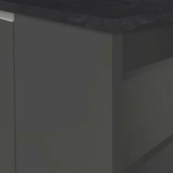 Isola cucina grande multifunzione 160x90x90h cm antracite e ardesia - Abern