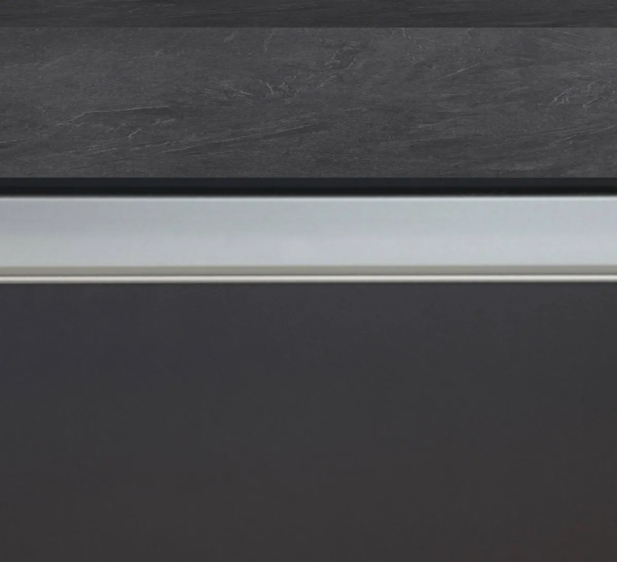 Cucina|Mobili Dispensa > Dmora Isola cucina minimal con ante 155x90x90h cm antracite e ardesia - Tartaro Grigio Ardesia, Nero Antracite