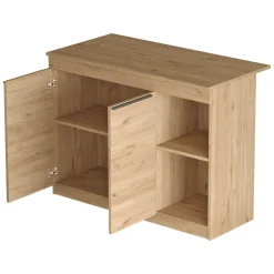 Isola da Cucina Marrone Rovere 2 Ripiani 4 Vani 120x60x88h cm, 2 Ante - Corsico