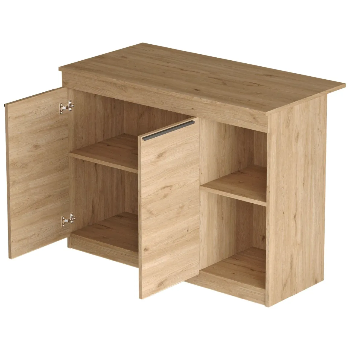 Isola da Cucina Marrone Rovere 2 Ripiani 4 Vani 120x60x88h cm, 2 Ante - Corsico