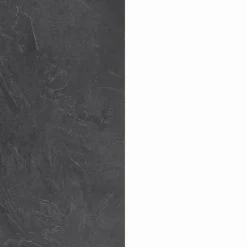 Isola per cucina moderna 155x90x90h cm bianca lucida e ardesia - Tartaro