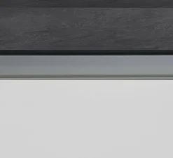 Isola per cucina moderna 155x90x90h cm bianca lucida e ardesia - Tartaro
